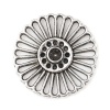 Image de Cabochon Dôme en Alliage de Zinc Fleur Argent Vieilli (Apparié à Strass ss4 ss16 Dos en Pointe ) 26mm x 26mm, 30 Pcs