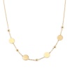 Imagen de Acero Inoxidable Cable Cadena Cruz Accesorios Collares Chapado en Oro Ronda 39cm longitud, 1 Unidad