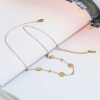 Imagen de Acero Inoxidable Cable Cadena Cruz Accesorios Collares Chapado en Oro Ronda 39cm longitud, 1 Unidad