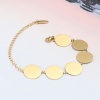 Picture of Stainless Steel Bracelets Gold Plated Round 12.5cm(4 7/8") long, 1 Piece