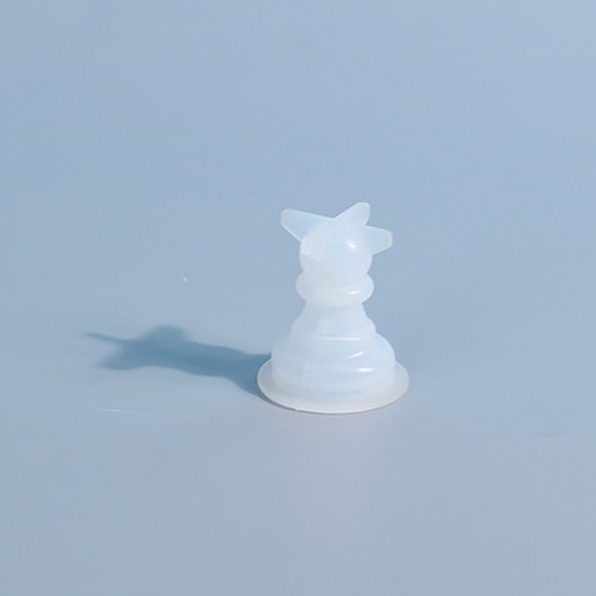 Изображение Силикон Модель для эпоксидной смолы шахматы Белый 30мм x 30мм, 1 ШТ