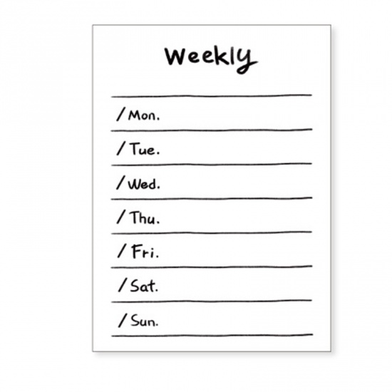 Picture of White - 50 Sheets Creative Daily Memo Pad To Do List Time Schedule Planner Office School Supplies Stationery 6.5x9cm, 2 Copies