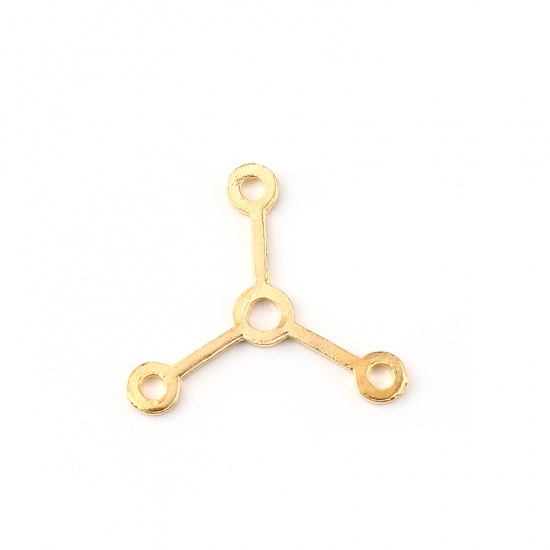 Picture of Zinc Based Alloy Connectors Geometric Gold Plated 31mm x 27mm, 10 PCs