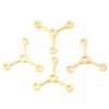 Picture of Zinc Based Alloy Connectors Geometric Gold Plated 31mm x 27mm, 10 PCs
