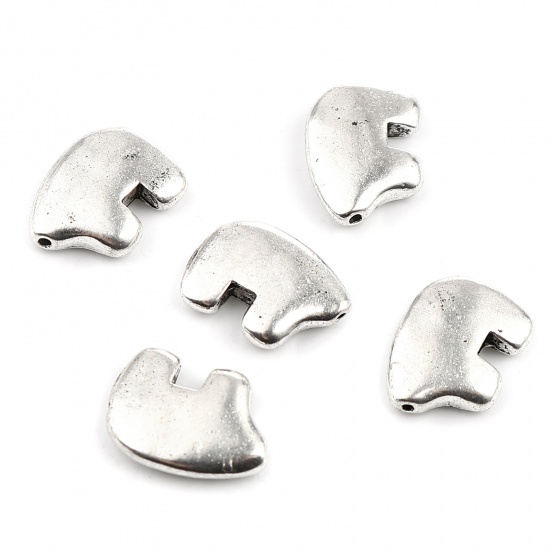 Immagine di Lega di Zinco Perline Animale Argento Antico Circa 15mm x 12mm, Foro:Circa 1mm, 10 Pz