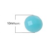 Picture of Resin Dome Cabochon Round Light Blue Faceted 10mm( 3/8") Dia, 200 PCs