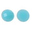Picture of Resin Dome Cabochon Round Light Blue Faceted 10mm( 3/8") Dia, 200 PCs