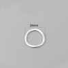 Picture of Zinc Based Alloy Connectors Circle Ring Silver Plated 24mm x 24mm, 30 PCs