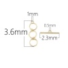 Picture of Zinc Based Alloy Toggle Clasps Round Gold Plated 3.6x1cm 2.3x0.5cm, 3 Sets
