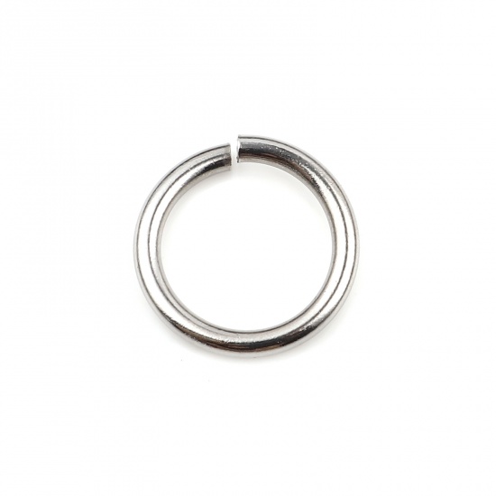 Picture of 2mm Stainless Steel Open Jump Rings Findings Round Silver Tone 16mm Dia., 100 PCs