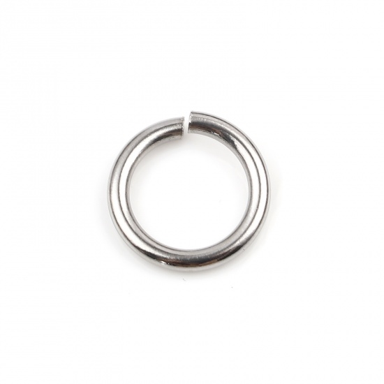 Picture of 2mm Stainless Steel Open Jump Rings Findings Round Silver Tone 14mm Dia., 100 PCs