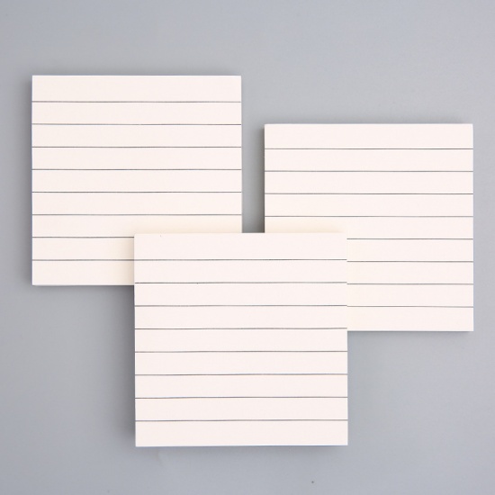 Immagine di White - Line Paper Memo Sticky Note Student Stationery 7.3x7.3cm, 2 Copies