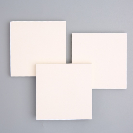 Immagine di White - Blank Paper Memo Sticky Note Student Stationery 7.3x7.3cm, 2 Copies