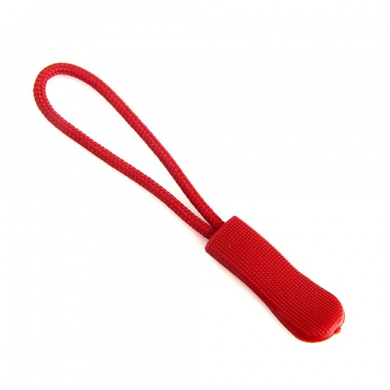 Изображение PVC + Нейлон Молния шнурок Темно-красный 66мм x 8мм, 10 ШТ