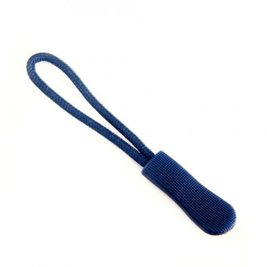 Picture of PVC & Nylon Zipper Drawstring Dark Blue 66mm x 8mm, 10 PCs