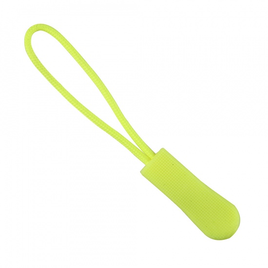 Picture of PVC & Nylon Zipper Drawstring Neon Green 66mm x 8mm, 10 PCs