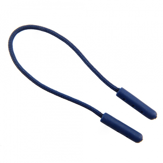 Picture of Polyester & PVC Zipper Drawstring Dark Blue 14.5cm, 10 PCs