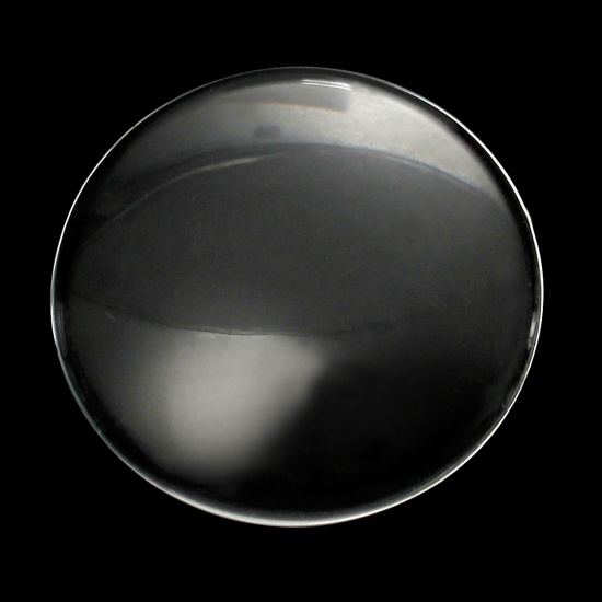 Immagine di Vetro Cupola Cabochon Cabochon per Abbellimento Tondo Flatback Clear Trasparente 4cm Dia, 10 Pz