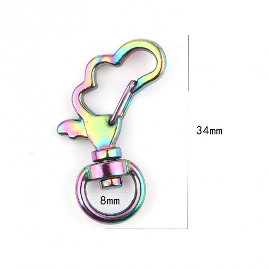 Picture of Zinc Based Alloy Keychain & Keyring Accessories Multicolor Cloud 34mm x 18mm, 5 PCs