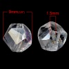 Bild von Glas Perlen Unregelmäßig Transparent AB Farbe Facettiert ca. 10mm x 9mm, Loch: 1.5mm, 30 Stücke