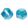 Bild von Glas Perlen Unregelmäßig Azurblau Facettiert ca. 10mm x 9mm, Loch: 1.5mm, 30 Stücke
