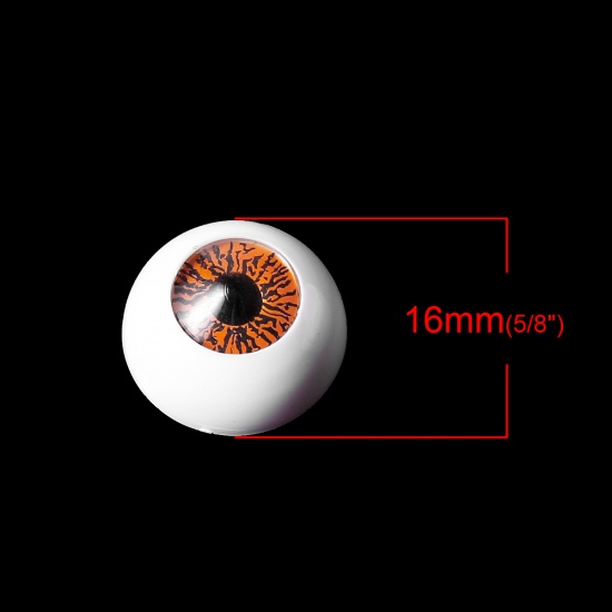Immagine di ABS Fabbricazione di Giocattolo Arancione Occhi 16.0mm, 10 Pz
