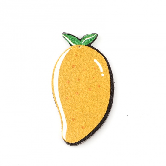 Immagine di PU Ciondoli Frutto Di Mango Arancione 53mm x 28mm, 5 Pz