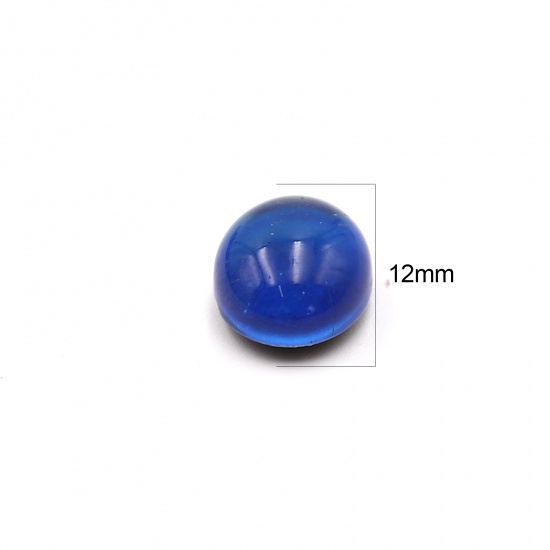Picture of Glass Color Change Temperature Sensing Dome Seals Cabochon Oval Flatback Multicolor 12mm x 10mm, 5 PCs