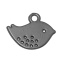 Picture of Zinc Based Alloy Charms Mother Bird Gunmetal Dot Hollow 16mm( 5/8") x 13mm( 4/8"), 2 PCs