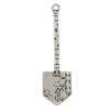 Picture of Zinc Metal Alloy Pendants Christmas Shovel Antique Silver Snowflake Carved 56mm(2 2/8") x 16mm( 5/8"), 2 PCs