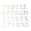 Picture of 304 Stainless Steel Charms Mixed Silver Tone Greek Alphabet 15mm x 14mm - 13mm x 13mm, 1 Set ( 24 PCs/Set)