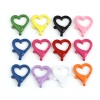 Picture of Iron Based Alloy Keychain & Keyring At Random Color Heart 26mm x 22mm, 10 PCs