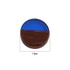Picture of Resin & Wood Wood Effect Resin Dome Seals Cabochon Round At Random Color 10mm Dia., 10 PCs