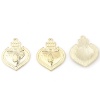 Picture of Zinc Based Alloy Pendants Badge Gold Plated Heart 33mm x 27mm, 10 PCs