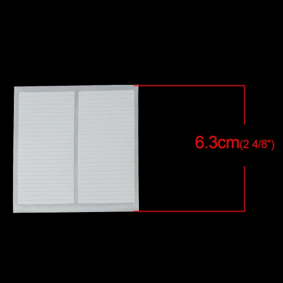 Imagen de Pegatinas de Uñas Francés Papel de Rectángulo , Blanco 63mm x 63mm, 5 Hojas
