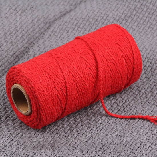 Picture of Cotton Thread Cord Red 2mm, 1 Roll (Approx 100 M/Roll)