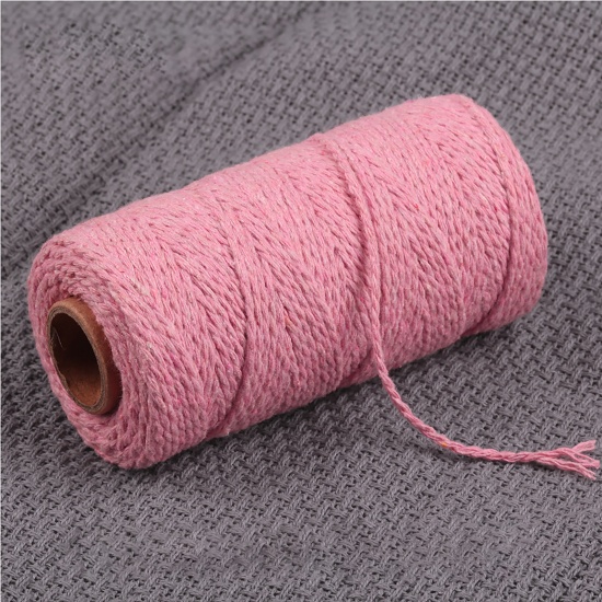 Picture of Cotton Thread Cord Pink 2mm, 1 Roll (Approx 100 M/Roll)