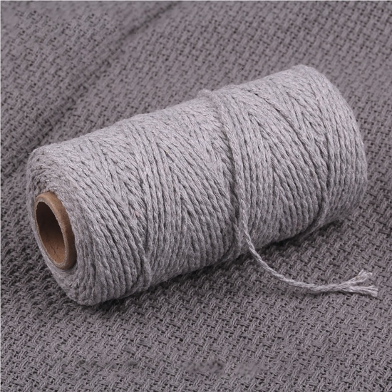 Picture of Cotton Thread Cord Gray 2mm, 1 Roll (Approx 100 M/Roll)