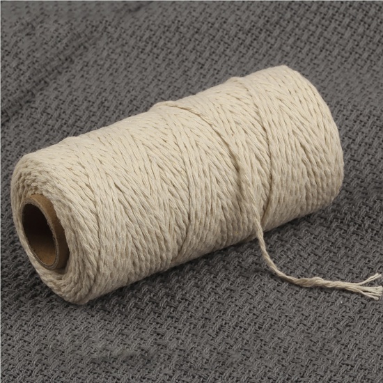 Picture of Cotton Thread Cord Creamy-White 2mm, 1 Roll (Approx 100 M/Roll)