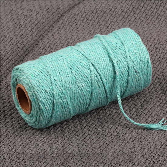Picture of Cotton Thread Cord Light Blue 2mm, 1 Roll (Approx 100 M/Roll)