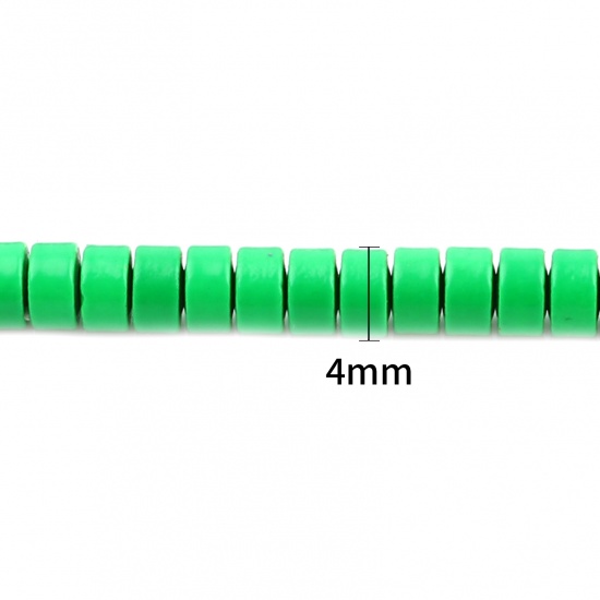 Immagine di (Grado B) Ematite ( Naturale ) Perline Tondo Verde Pittura Come 4mm Dia., Foro:circa 1mm, 41cm - 40.5cm L unghezza, 1 Filo (Corca 170 Pz/ Sfilza)