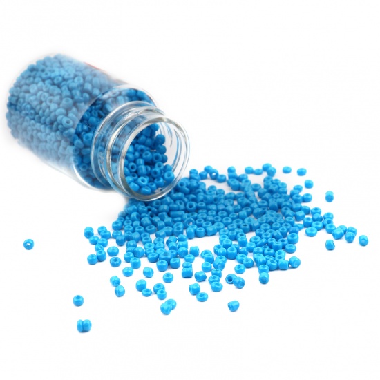 Picture of Glass Seed Seed Beads Round Dark Blue About 2mm Dia., Hole: Approx 0.7mm, 1 Bottle