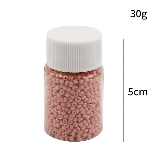 Picture of Glass Seed Seed Beads Round Light Pink About 2mm Dia., Hole: Approx 0.7mm, 1 Bottle