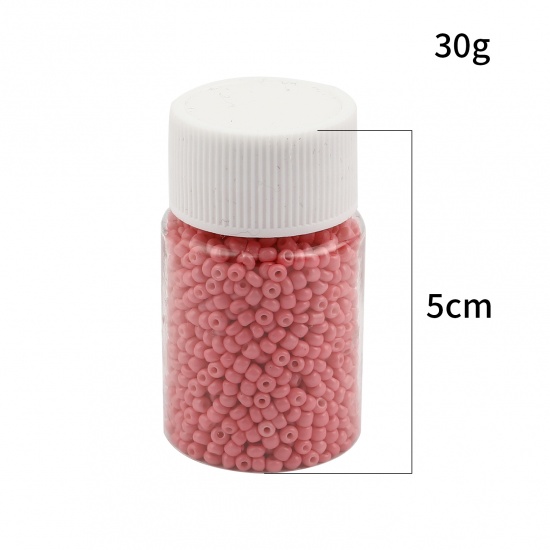 Picture of Glass Seed Seed Beads Round Dark Pink About 2mm Dia., Hole: Approx 0.7mm, 1 Bottle