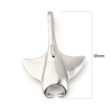 Picture of Zinc Based Alloy Ocean Jewelry Pendants Shark Animal Silver Tone 35mm x 24mm, 10 PCs