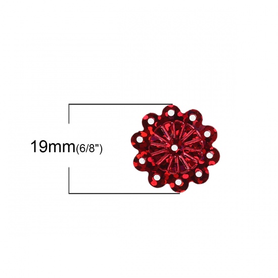 Image de Paillettes en PVC Forme Fleur du Prunier Couleur Au Hasard 19mm x 18mm , 100 Grammes (Environ 1250 PCs/Paquet)