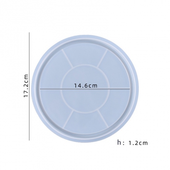 Изображение Силикон Модель для эпоксидной смолы Круглые Белый 17.2см диаметр, 1 ШТ