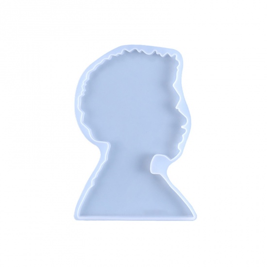 Изображение Силикон Модель для эпоксидной смолы Мальчик Скульптура головы Белый 15.6см x 10.9см, 1 ШТ