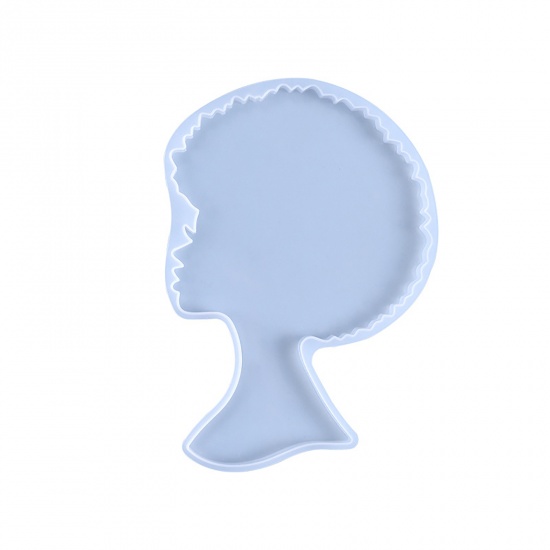 Изображение Силикон Модель для эпоксидной смолы Девушка Скульптура головы Белый 23см x 16см, 1 ШТ