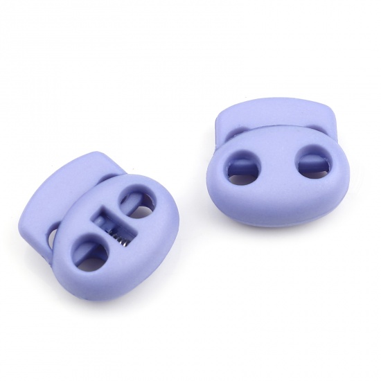 Изображение ABS Пластик Ограничитель шнура Овальные Темно-фиолетовый 20мм x 20мм, 10 ШТ